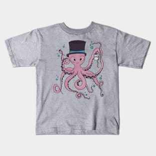 Classy caffeinated cephalopod Kids T-Shirt